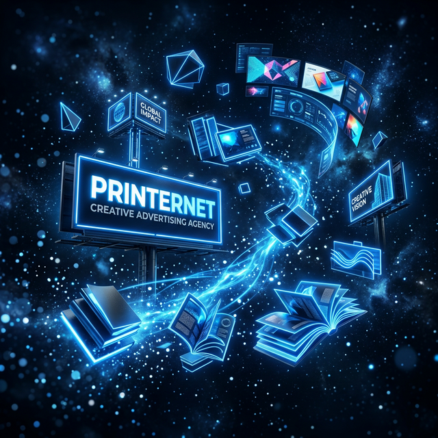 Concepto Creativo de Publicidad e Impresión de Printernet